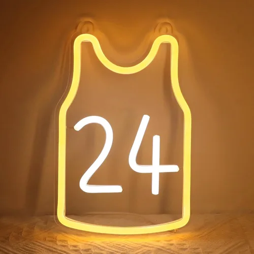 Miniatura 7 de Letrero de Número de Camiseta de Baloncesto Personalizado de Neón, Attivolife Luz de Club de Baloncesto para Pared de Habitación, Decoración LED