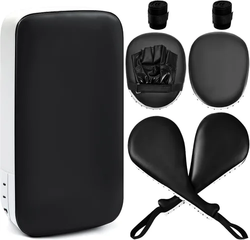 Miniatura 7 de Poen 7 en 1 Taekwondo Kick Pad Boxeo Equipo de entrenamiento Guantes de perforación Artes marciales Banda de muñeca Almohadillas suaves ajustables