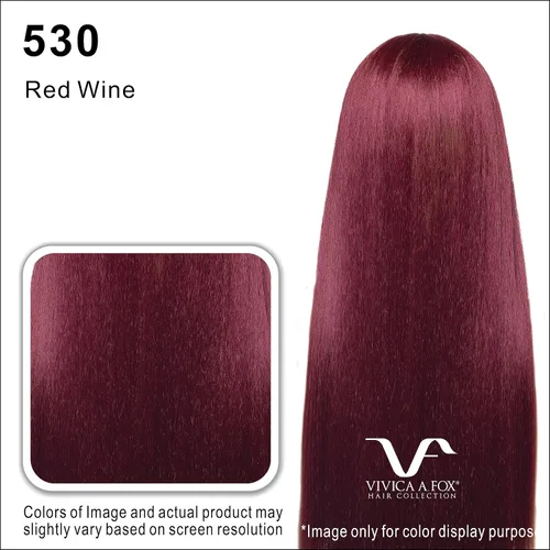 Miniatura 7 de Vivica A. Fox WNB-3, mezcla de cabello humano, peluca de encaje frontal, color 530, vino tinto