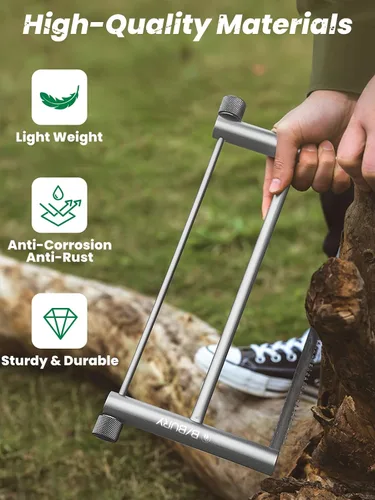 Miniatura 6 de BIBURY Sierra de mano plegable para supervivencia al aire libre, sierra de madera plegable portátil con 2 piezas de hoja reemplazable de 31,5 cm