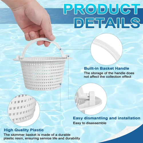 Miniatura 5 de SPX1091C - Cesta para desnatadora de piscina sobre el suelo para Hayward Pentair SP1091WM, cesta de filtro de piscina compatible con HydroSkim