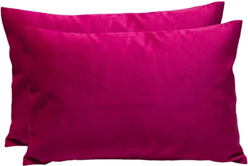 Miniatura 157 de TangDepot - Funda de almohada lisa de terciopelo, funda de cojín supersuave de lujo, muchas opciones de colores y tamaños