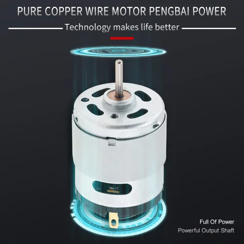 Miniatura 7 de ChgImposs RS360 DC Motor 6-12V 12000-24000RPM Cepillo de carbono de alta velocidad Micro motor con anillo de protección para juguetes de bricolaje