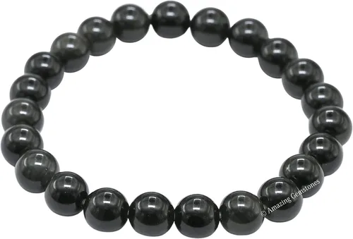 Miniatura 854 de Amazing Gemstone Pulsera de cristal para mujeres y hombres, pulsera de cristal curativo de protección, pulsera elástica con cuentas de piedras