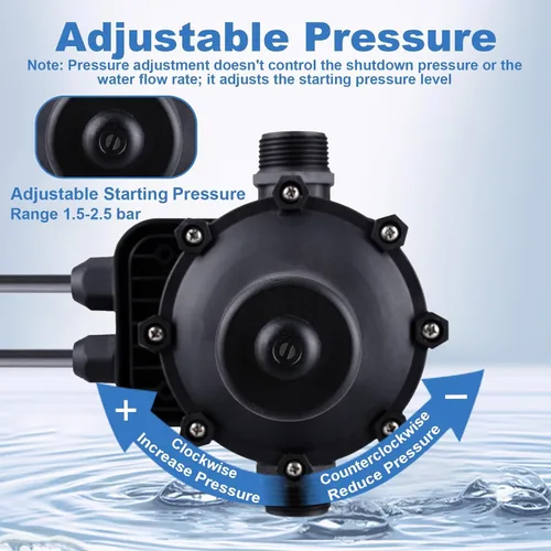 Miniatura 4 de Controlador inteligente de presión de bomba de agua, interruptor electrónico automático, rango de presión ajustable de 1.5-2.5 bar, fácil
