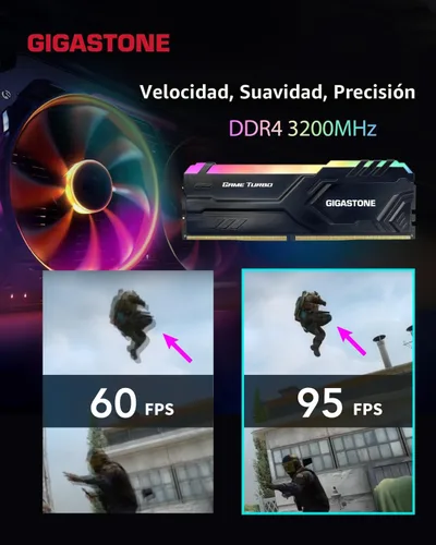 Miniatura 5 de RAM DDR4 RGB: GIGASTONE Game TURBO 32GB Kit (2 x 16 GB) DDR4 3200 MHz PC4-25600 CL16-18-18-40 Intel XMP 2.0 AMD Ryzen 1.35V UDIMM 288 Pin Unbuffered