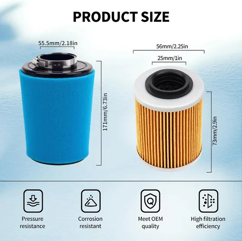 Miniatura 2 de TIANYAN Filtro de aire 0800-112000+kits de filtro de aceite 0800-011300 para CFMoto ZForce 800 EX SSV Trail EPS Sport 2015-2019; UForce 500 800 EX