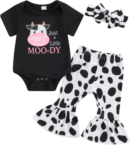 Miniatura 15 de Sejardin Ropa de verano para bebé y niña, recién nacida, manga corta, con letras, mameluco elástico con diadema