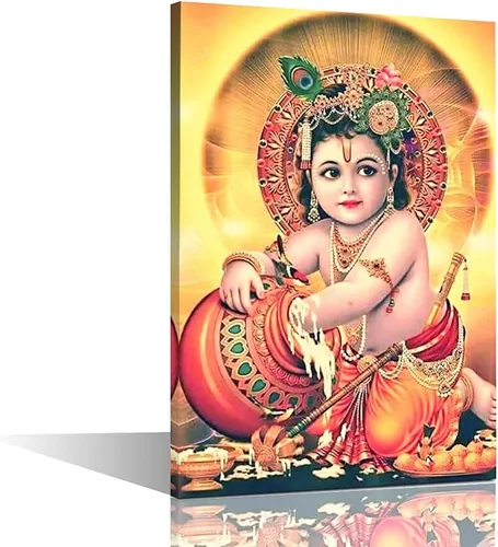 Miniatura 22 de TUMOVO Lord Ganesha - Decoración de pared Ganapati de Deidad india, cuadros impresos en lienzo, pósteres de pintura hinduismo cultural hindú