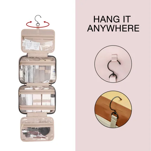 Miniatura 3 de Bolsa de viaje con gancho para colgar, resistente al agua, organizador de cosméticos, bolsa de viaje para accesorios, champú, contenedor