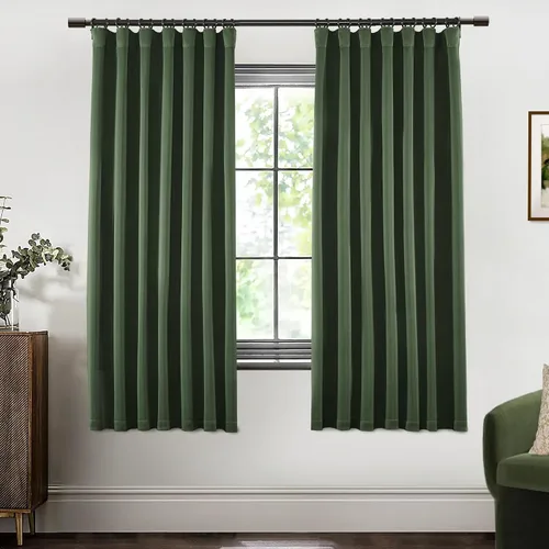 Miniatura 80 de SHINELAND Cortinas opacas cortas para ventanas de dormitorio, cortinas de baño, 45 pulgadas de largo