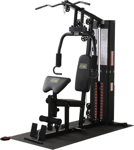 BalanceFrom - Máquina de gimnasio en casa multifuncional con estructura de acero y alfombrilla para el suelo – Estación de entrenamiento de fuerza