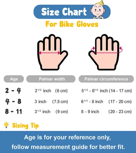 Miniatura 5 de Guantes de bicicleta para niños para bicicleta equilibrada, ciclismo de montaña, transpirables, sin dedos, guantes de ciclismo para niños pequeños