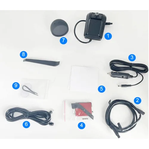 Miniatura 7 de ELING Velocímetro HUD de 2.75 pulgadas, módulo GPS integrado, dispositivo de prevención de colisiones AI, cámara inteligente para tablero con ADAS