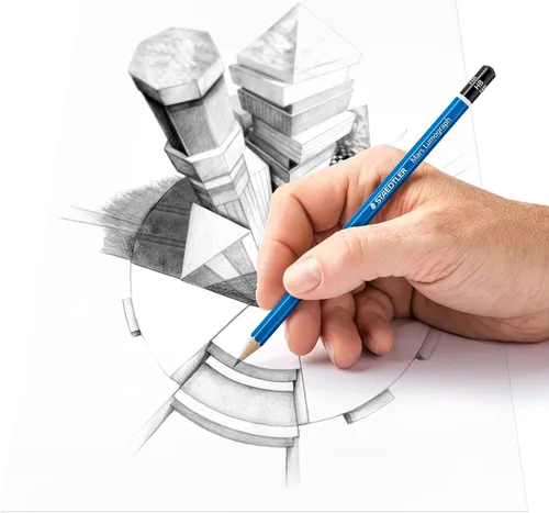 Miniatura 4 de STAEDTLER Mars Lumograph 2B - Lápiz de dibujo artístico de grafito, 6 lápices
