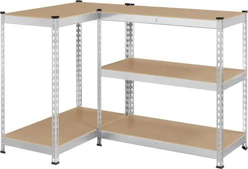 Miniatura 8 de Topeakmart Estantes Utilitarios de 5 Niveles, Estantes de Almacenamiento de Metal Unidad de Estantería de Garaje Estantes de Almacenamiento