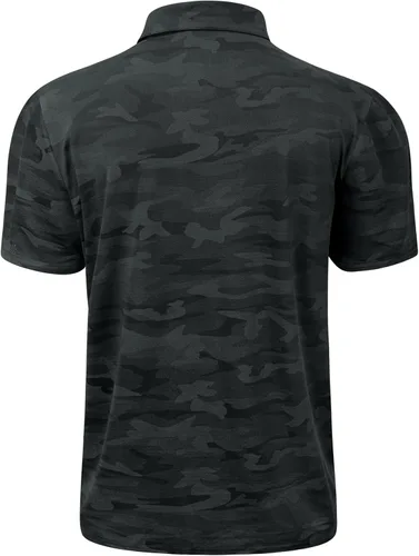 Miniatura 70 de TAPULCO Camisetas tipo polo de secado rápido para hombre, diseño de camuflaje, atléticas, ligeras, transpirables, casuales, para golf