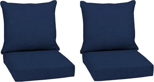 Miniatura 80 de Arden Outdoor Deep Seat Cushion Set, 24 x 24 pulgadas, Cojín para exteriores resistente al clima, a la lluvia y a la decoloración para silla, sofá
