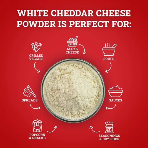 Miniatura 6 de Queso Cheddar Blanco en Polvo de Hoosier Hill Farm, 1 Libra (Paquete de 1)