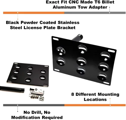 Miniatura 2 de Soporte para placa matrícula para BMW, Negro