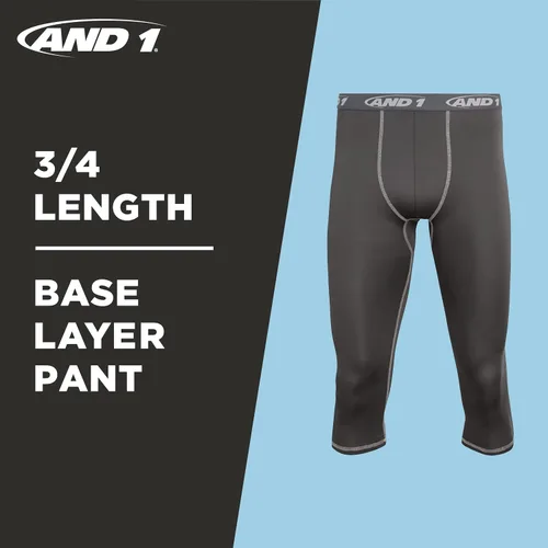Miniatura 6 de AND1 Leggings de rendimiento para hombre Medias de compresión atléticas de capa base (talla S-XL)