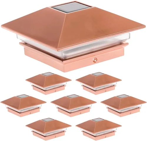 Miniatura 14 de Postes solares GreenLighting Nominal 4 x 4 Slim LED, lámpara con remate para postes de madera, Bronce