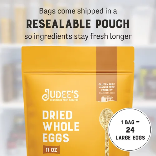 Miniatura 3 de Polvo de huevos pasteurizados, sin transgénicos, fabricado en los E.E. U.U, sin aditivos (1 ingrediente) y fabricado con los huevos más frescos