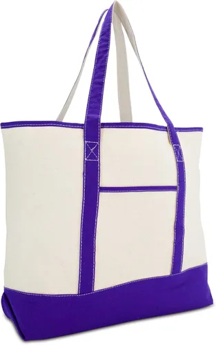 Miniatura 10 de Bolsa de mano de lujo con parte superior abierta de 22 pulgadas con bolsillo exterior Azul marino