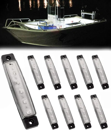 Miniatura 8 de Shangyuan Luces marinas para barco, luces interiores LED utilitarias para cubierta de cortesía, luz de cabina de popa de popa de 12 V, luces marinas