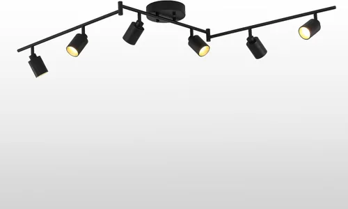 Miniatura 8 de Shura - Luz de pista blanca de 2 luces con cabezales ajustables, bombillas LED integradas, kit de iluminación de riel de 15 pulgadas, luz de techo