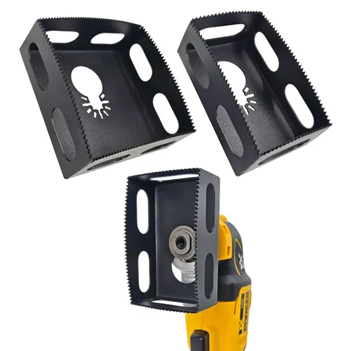 Miniatura 9 de 1 pieza de cortador de ranura rectangular mejorado, compatible con herramientas multifuncionales oscilantes Dewalt 20V y Milwaukee M18, cortador
