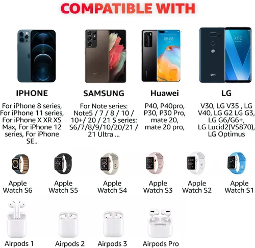 Miniatura 3 de Cargador inalámbrico 4 en 1 con soporte para auriculares, soporte para cascos y base de estación para Apple Watch, AirPods Max/Pro/Pro 2/AirPods