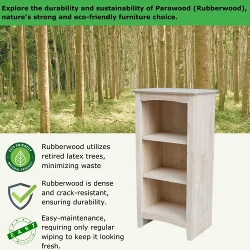 Miniatura 3 de Librería coctelera de madera maciza - 36" H