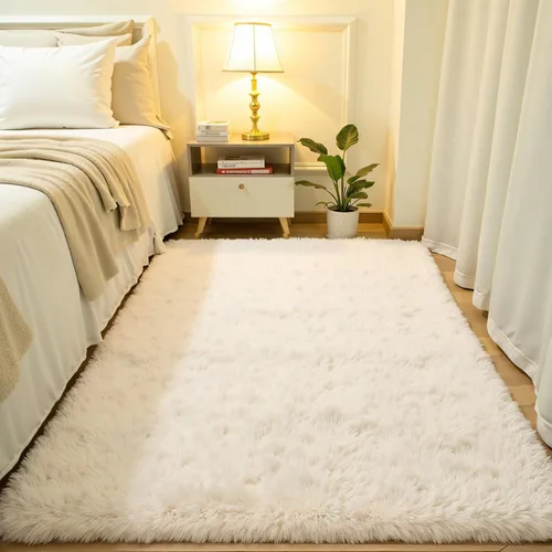 Miniatura 45 de Alfombra de área Softlife para sala de estar, alfombra lanuda mullida y esponjosa de 6 x 9 pies en color azul para dormitorio de niñas y niños, Azul