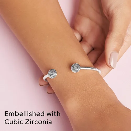 Miniatura 8 de PANDORA Pulsera de circonita cúbica distintiva de joyería en plata de ley