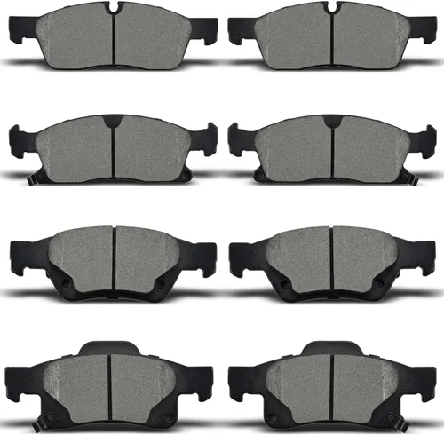 ALADICHE Juego de pastillas de freno 8 piezas compatibles con Dodge Durango 2011-2023, Jeep Grand Cherokee 2011-2021