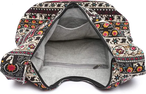 Miniatura 209 de Bolsa de hombro para mujer, de lona en estilo hippie/bohemio para llevar cruzada al hombro, disponible en diferentes colores y estampados