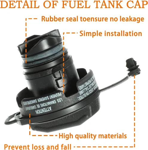 Miniatura 2 de Tapa del tanque de combustible Volkswagen - 5C0-201-550E Compatible con Volkswagen Jetta 2011-2016 Reemplaza # 5C0-201-550E