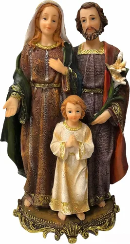Gigi's Classy Kids Estatua de la Sagrada Familia de 9" pulgadas Santa María, San José y Jesús Imagen Sagrada Familia Regalo religioso