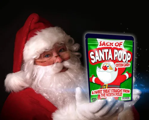 Miniatura 2 de Sack of Santa Poop Cotton Candy – Relleno de calcetines divertidos para las fiestas, chistes de caca de caramelo, bromas novedosas de Navidad