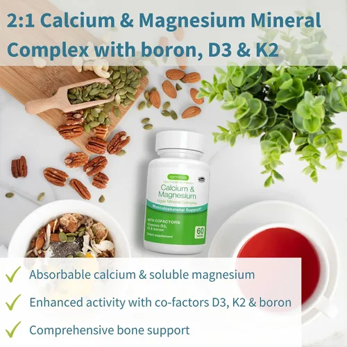 Miniatura 3 de Multivitamínico y minerales para mujeres + paquete vegano de complejo de calcio y magnesio, multivitamínico avanzado de liberación sostenida +