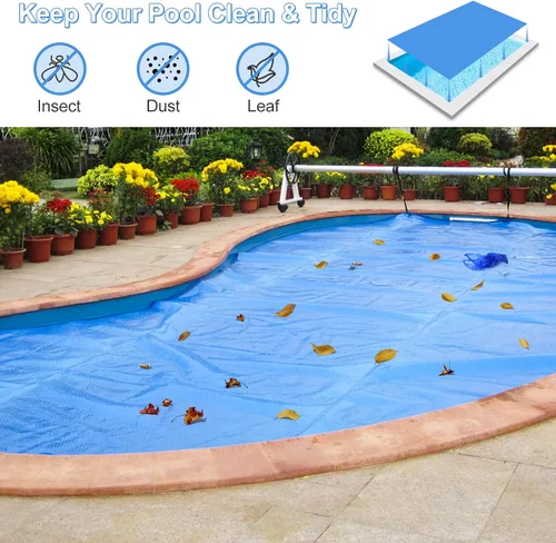 Miniatura 3 de S AFSTAR Cubierta de piscina rectangular de 12 x 24 pies, con bolsa de transporte, impermeable y a prueba de polvo, cubierta de piscina resistente