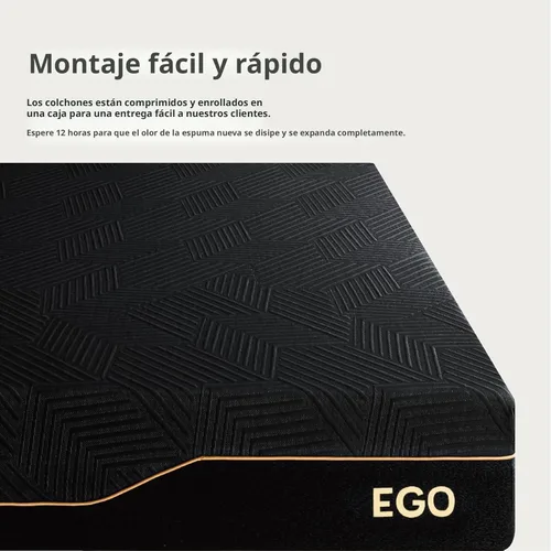Miniatura 6 de EGOHOME - Colchón de espuma viscoelástica individual de 10 pulgadas para dolor de espalda, cama de gel de cobre refrescante en una caja, espuma