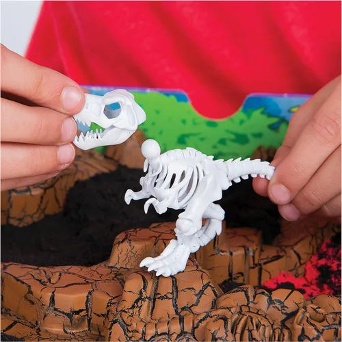 Miniatura 6 de Kinetic Sand, Dino Dig - Juego con 10 huesos de dinosaurio ocultos, juguetes sensoriales de arena para niños de 6 años en adelante
