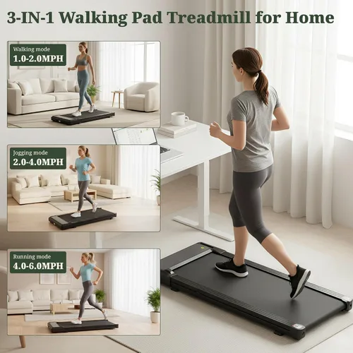 Miniatura 2 de Caminadora Walking Pad, Cinta de Correr Portátil 3 en 1 Debajo del Escritorio para Casa Espacios Pequeños, Cinta de Correr Plegable Compacta