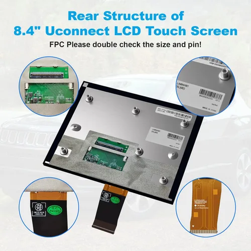 Miniatura 5 de Reemplazo profesional de 8.4 pulgadas Uconnect 4C UAQ LCD Monitor pantalla táctil, navegación por radio, nuevo reemplazo OEM apto para Jeep Dodge