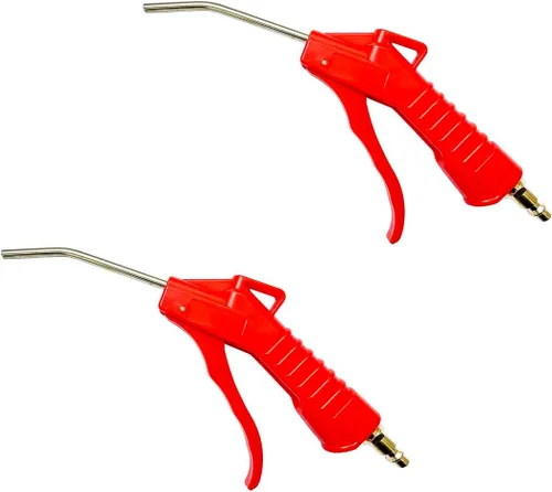 Miniatura 7 de SANFU Pistola de aire de codo de acero inoxidable de 4 pulgadas con enchufe de latón de 1/4 pulgadas, herramientas de aire para compresor de aire