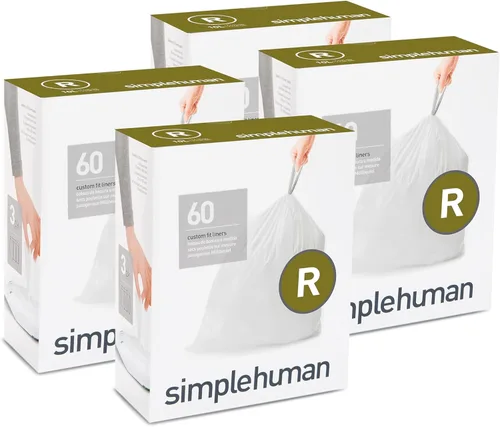 Miniatura 41 de simplehuman Forro para bote de basura de ajuste personalizado, 45 litros/12 galones, 20 unidades (paquete de 2)