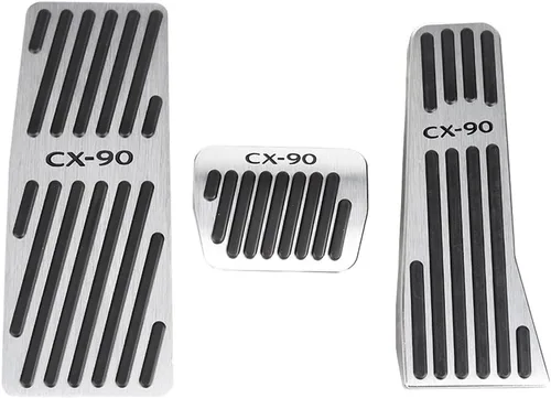 Miniatura 8 de LEXLEY 3 almohadillas antideslizantes de aluminio para pedal de freno de gas, cubiertas de pedal de acelerador sin perforación, solo para Mazda 2024