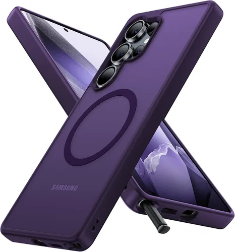 Miniatura 11 de Funda magnética fuerte para iPhone 15 Pro, [probada en caídas de grado militar] [compatible con MagSafe] translúcida mate delgada funda protectora a